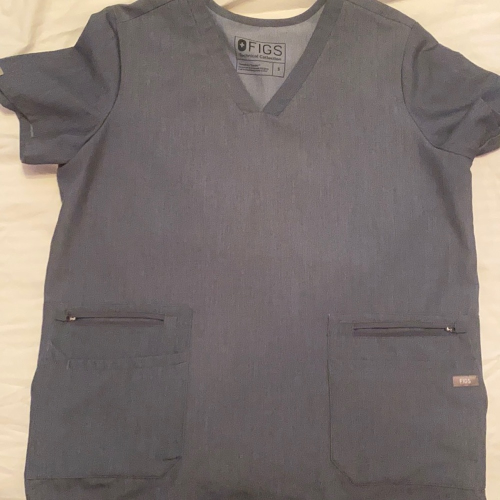 Figs WMNS Heather Denim Accra top size SM